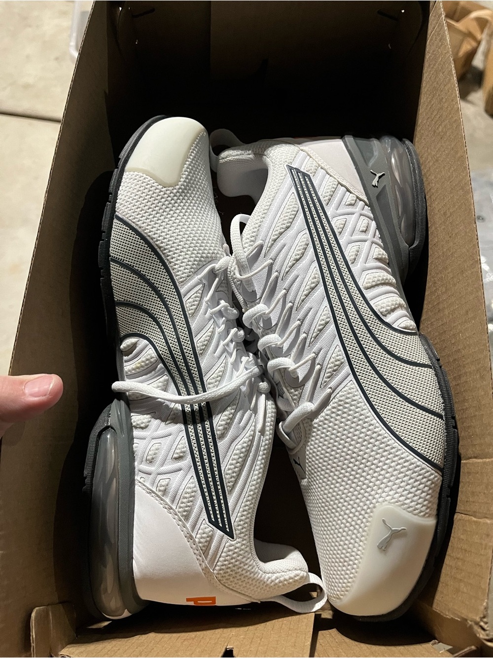 Puma White Low-Top Athletic Sneakers